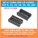 ĐẾ IC 14 CHÂN LỖ VUÔNG DIP14P
