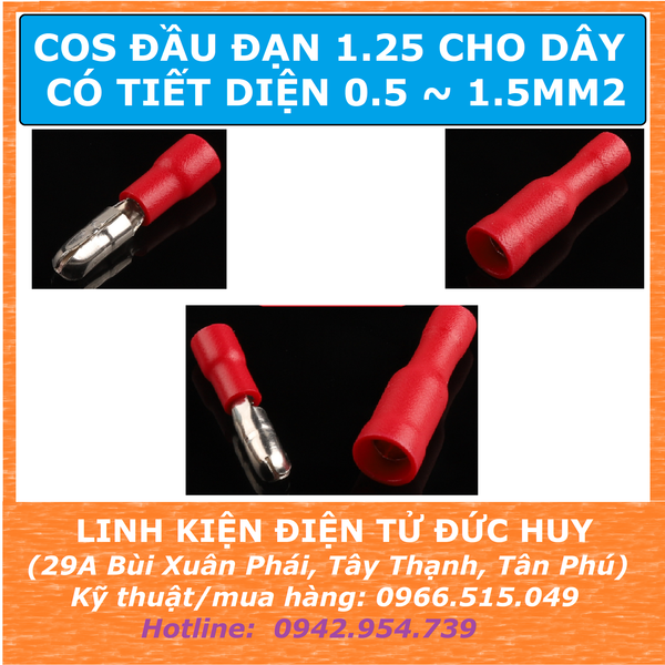 Đầu Cos đầu đạn đực,cái MPD1.25-156 FRD 1.25-156
