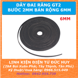 Dây đai răng GT2, bước răng 2mm, rộng 6mm (1 mét)