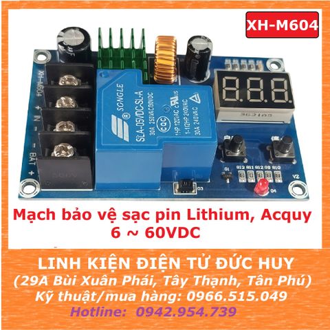 XH M604 mạc thông minh sạc pin lithium,acquy 6 - 60V