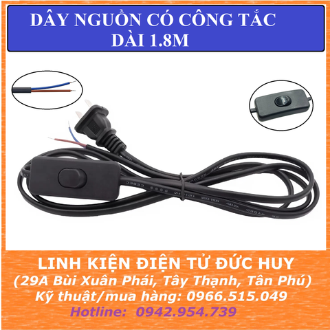 DÂY NGUỒN CÓ CÔNG TẮC, DÀI 1.8M