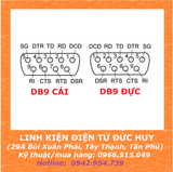 CỔNG COM DB9 RS232 ĐỰC, CÁI CHÂN THẲNG (hàn dây)