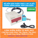 Combo bộ đếm sản phẩm JDM11-6H (6 số),220VAC BERM, kèm cảm biến kim loại SN04+ DÂY NGUỒN