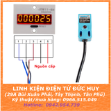 Combo bộ đếm sản phẩm JDM11-6H (6 số),220VAC BERM, kèm cảm biến kim loại SN04+ DÂY NGUỒN