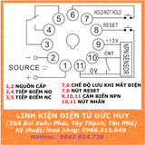 DH48J-11A AC 220V bộ đếm sản phẩm counter 4 số, có chân reset, có chức năng lưu khi mất điện
