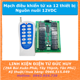 MẠCH ĐIỀU KHIỂN TỪ XA 12 THIẾT BỊ, 12 KÊNH, NGUỒN NUÔI 12Vdc