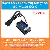 MẠCH ĐO VÀ HIỂN THỊ NHIỆT ĐỘ, ĐIỆN ÁP 5V-12VDC MÀU ĐỎ