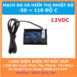 MẠCH ĐO VÀ HIỂN THỊ NHIỆT ĐỘ, ĐIỆN ÁP 5V-12VDC MÀU ĐỎ