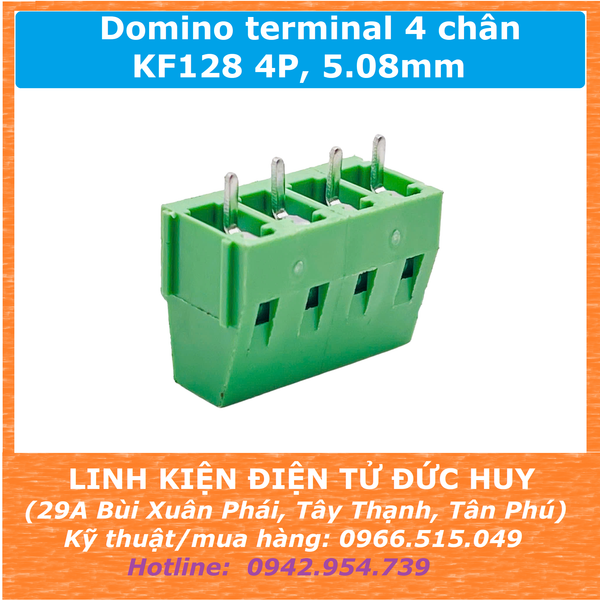 Domino terminal 4 chân KF128 4P, 5.08mm