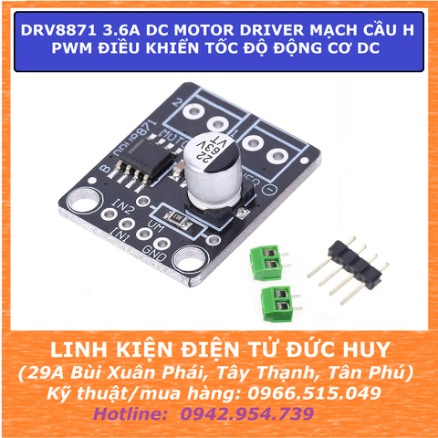 DRV8871 3.6A DC Motor Driver mạch cầu H PWM điều khiển tốc độ động cơ DC