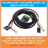 Dây cảm biến nhiệt độ DS18B20, bọc kim loại đầu do, dây dài 1m