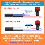 E18-R2N1 CẢM BIẾN VẬT CẢN HỒNG NGOẠI (PHẢN XẠ GƯƠNG) 10~30VDC, NPN, NO, 2 MÉT (HÃNG BERM)