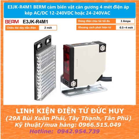 E3JK-R4M1 BERM cảm biến vật cản gương 4 mét điện áp kép AC/DC 12-240VDC 24-240VAC