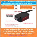 E3Z D62 Cảm biến vật cản quang điện phản xạ khuếch tán phát hiện xa 80cm 12-24VDC, NPN, NO/NC
