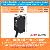 E3Z D62 Cảm biến vật cản quang điện phản xạ khuếch tán phát hiện xa 80cm 12-24VDC, NPN, NO/NC