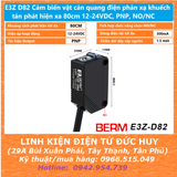 E3Z D82 Cảm biến vật cản quang điện phản xạ khuếch tán phát hiện xa 80cm 12-24VDC, PNP, NO/NC