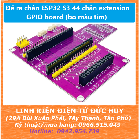 Đế ra chân ESP32 S3 44 chân extension GPIO board (bo màu tím)