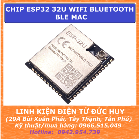CHIP ESP32-32U WIFI BLUETOOTH BLE MAC