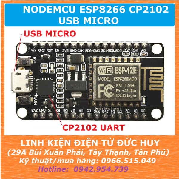NodeMcu Lua WIFI ESP8266 CP2102