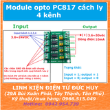 MẠCH OPTO PC817 CÁCH LY QUANG 2 KÊNH