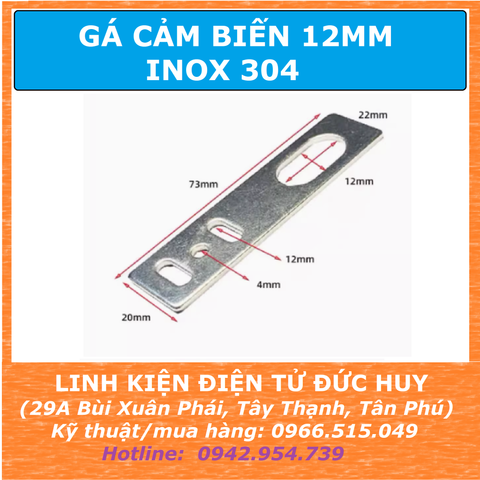 GIÁ ĐỠ GÁ ĐỠ ĐẾ ĐỠ CẢM BIẾN PHI 12MM, INOX 304