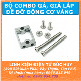 Gá giá đỡ, đế đỡ kim loại, lắp động cơ vàng, động cơ xanh