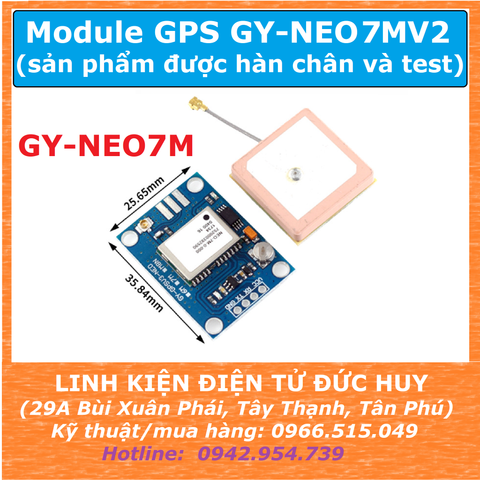 MODULE ĐỊNH VỊ GPS GY NEO7M V3.0, CÓ ĂNGTEN, HÀN CHÂN SẴN