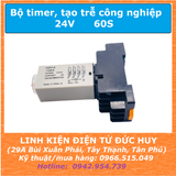 Bộ timer công nghiệp hẹn giờ, tạo trễ 24VDC 0-60S H3Y-4 (đã bao gồm đế)