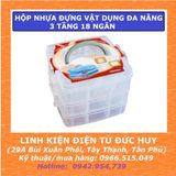 HỘP NHỰA LINH KIỆN ĐIỆN TỬ 3 TẦNG 18 NGĂN