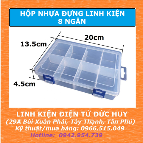 HỘP NHỰA ĐỰNG LINH KIỆN 8 NGĂN