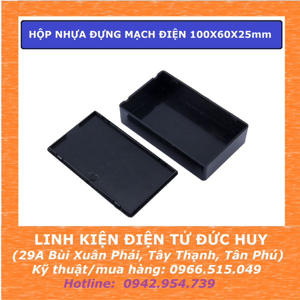 HỘP NHỰA ĐỰNG MẠCH ĐIỆN 100X60X25mm