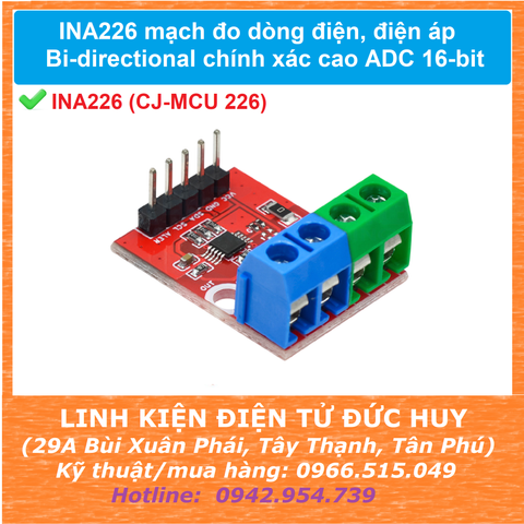 INA226 mạch đo dòng điện, điện áp Bi-directional chính xác cao ADC 16-bit