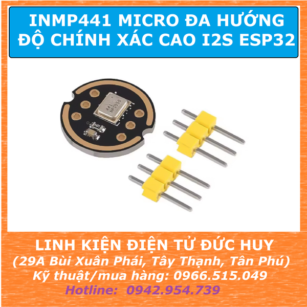 INMP441 MẠCH CẢM BIẾN ÂM THANH MICRO I2S (chip thường chưa hàn chân)