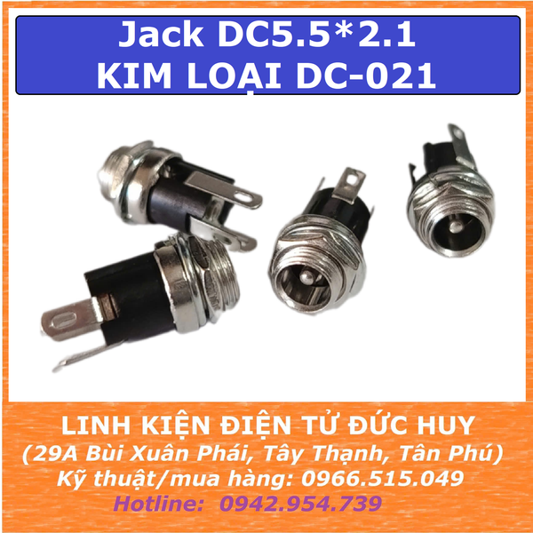 Jack DC 5.5*2.1 KIM LOẠI DC-021