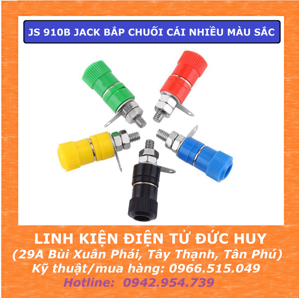 JS 901B JACK BẮP CHUỐI CÁI 4MM NHIỀU MÀU SẮC
