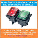KCD4 CÔNG TẮC BẬP BÊNH 4 CHÂN 30A 250V, CHỐNG NƯỚC, CÓ ĐÈN BÁO