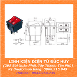KCD8 CÔNG TẮC BẬP BÊNH ĐÔI 6 CHÂN 15A 250V, CÓ ĐÈN BÁO