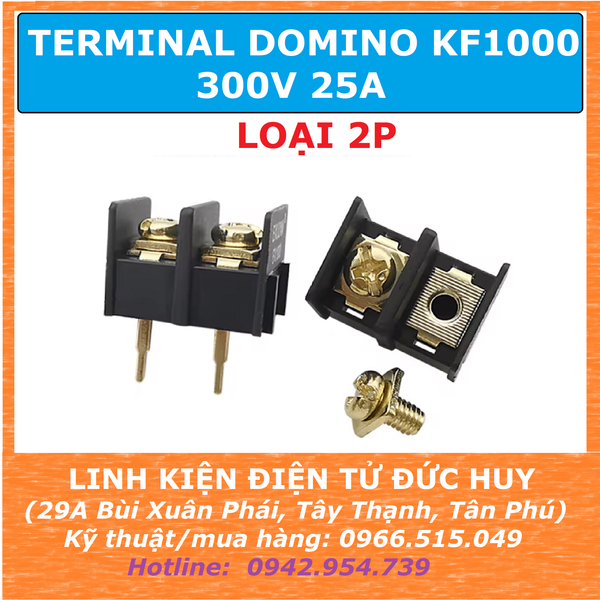 KF1000 2P 300V 25A 10MM TERMINAL DOMINO