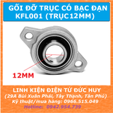 GỐI ĐỠ TRỤC CÓ BẠC ĐẠN (VÒNG BI) KFL001 TRỤC 12MM