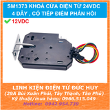 KHÓA CỬA ĐIỆN TỪ 12VDC SM1373 (4 dây có tiếp điểm phản hồi)