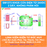 KHÓA CỬA ĐIỆN TỪ 24VDC SM1373 (4 dây có tiếp điểm phản hồi)