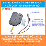 KHÓA CỬA ĐIỆN TỪ 12VDC SM1373 (4 dây có tiếp điểm phản hồi)