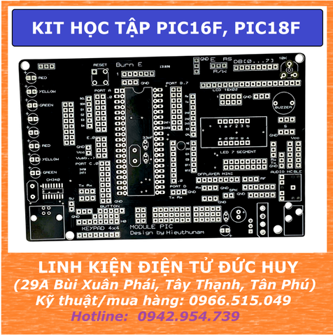 KIT HỌC TẬP PIC16F, PIC18F