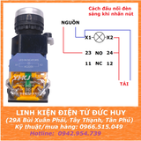 LA38 11D 11DN nút nhấn 22mm tự khóa, tự giữ có đèn báo 24VDC