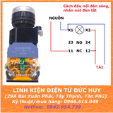 LA38 11D 11DN nút nhấn 22mm LA38 tự nhả, nhấn nhả có đèn báo 24VDC/AC