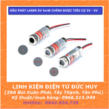 ĐẦU PHÁT LAZE LASER 5V 5mW CHỈNH ĐƯỢC TIÊU CỰ 3V~5VDC