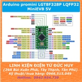 Mạch arduino promini  LGT8F328P LQFP32 MiniEVB 5V