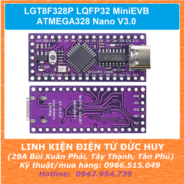 LGT8F328P LQFP32 MiniEVB Arduino NANO V3.0 CH340
