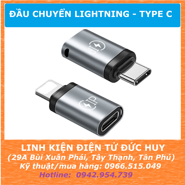 ĐẦU CHUYỂN ĐỔI CỔNG LIGHTNING IPHONE SANG TYPE C