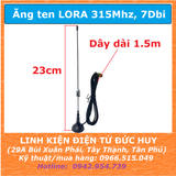Ăngten anten khuếch đại tín hiệu sóng LORA 315MHz, GAIN độ lợi 7dBi